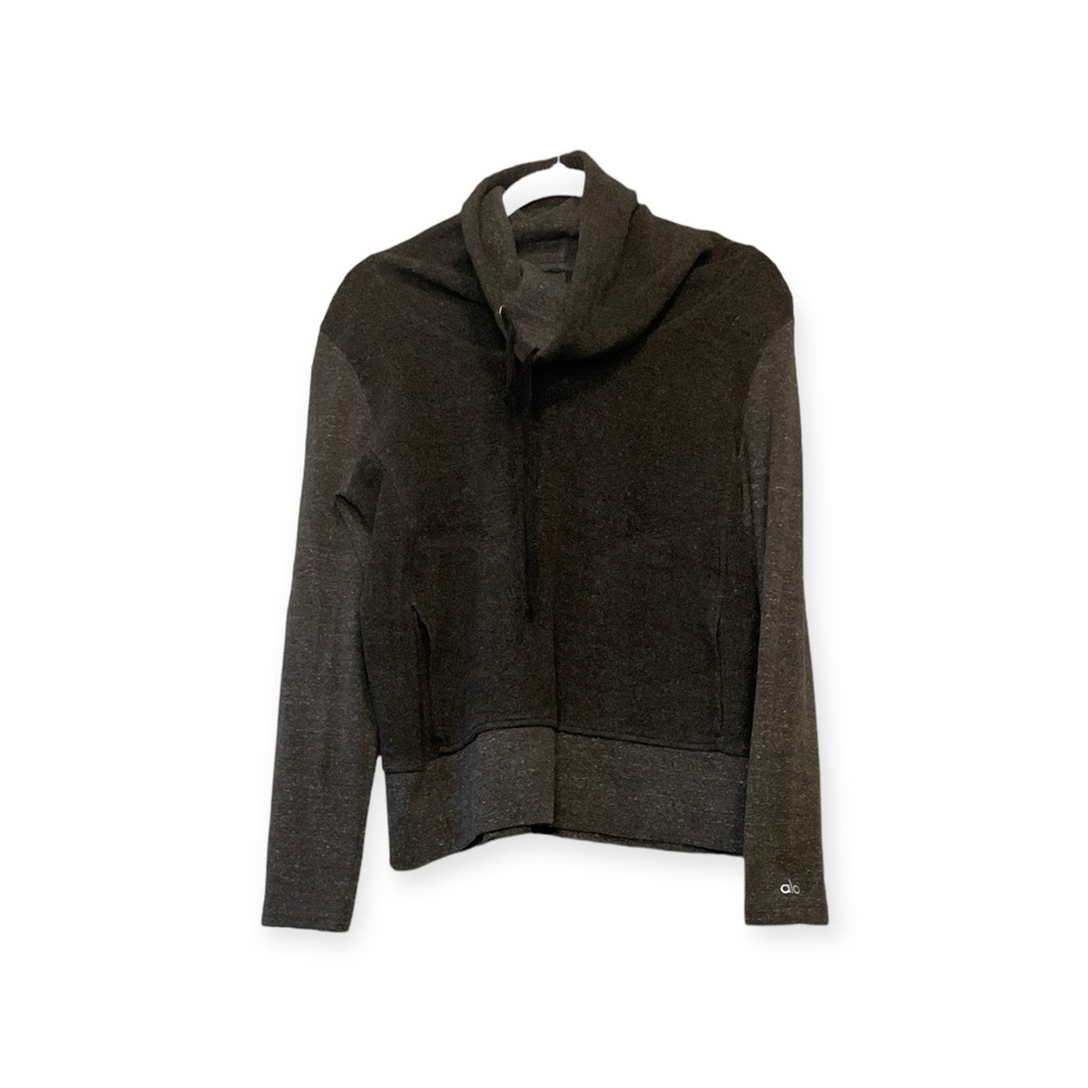 Women’s dark heathered gray Alo Yoga pullover‎ sweater, size tag missing